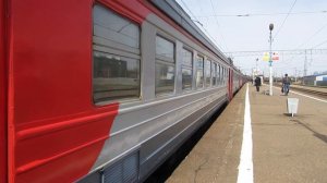 Электропоезд ЭД4М-0181 станция Балабаново 21.04.2017
