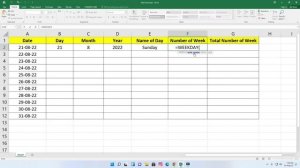 Excel Formula and Functions | Excel Useful Formulas Day, Month, Year, Text, Weekday, Weeknum