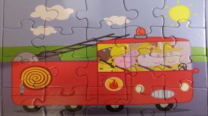 Пазл Свинка Пеппа, Серия Транспорт, Пожарные - собираем пазлы для детей | Polinka-Vitaminka