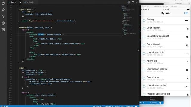 React Native List Editing Part 1 of 2 смотреть онлайн