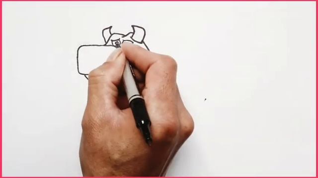 Как нарисовать Быка символ года 2021|How to draw a bull  к смотреть онлайн