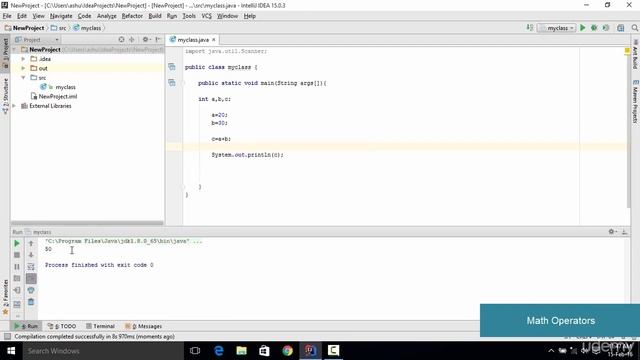 Math Operators | JAVA | IntelliJ IDEA смотреть онлайн