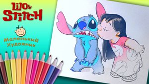 Лило и Стич Раскраски из мультика. Лило и Стич раскраска для детей