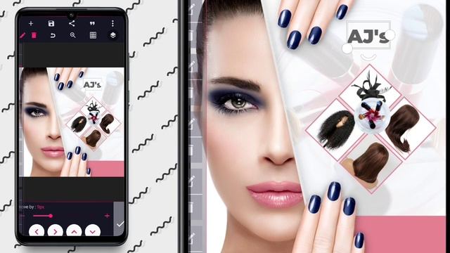 Smartphones Graphics - How to Create Beauty Salon Flyer in Pixellab App | Pixellab Tutorial