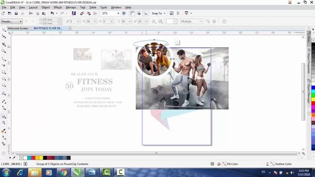 How to Make Gym Poster Design Using CorelDraw X7 смотреть онлайн