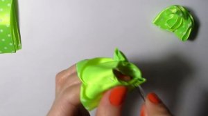 Яркие бантики-цветочки для волос МК