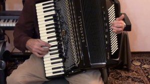 Тёмно-вишнёвая шаль - Russian romance performed on an accordion