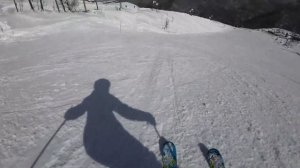 Роза Хутор - Горнолыжка. Спуск по красной трассе Роза Стар