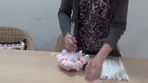 Букет из Рафаэлло с органзой