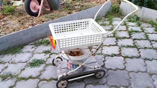 Садовая тележка для внучки из подручных материалов. Часть 2.
