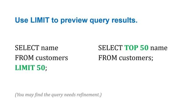 SQL Query Optimization - Tips for More Efficient Queries