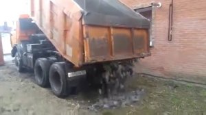 Разгрузка на участке парковка под авто, Щебень гранитный 40\70 Новосибирск #ПГСНСК