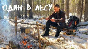 Одиночный пеший поход. Один из дней по снежной тайге, наедине с дикой природой