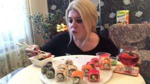 MUKBANG | SUSHI | ROLLS | 寿司 | Мукбанг Ем СУШИ РОЛЛЫ| Sayka