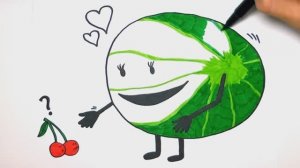 Рисование и раскраски для девочек! Миссис Арбуз носит с собой сумку! \\ Творчество для девочек!