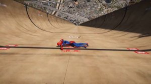 GTA 5 SPIDERMAN Mega Ramp Crash tests/jumps Ragdolls