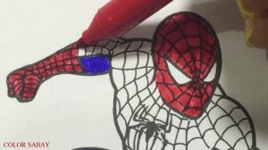 Spiderman Coloring Pages For Kids, How to color Spiderman coloring books