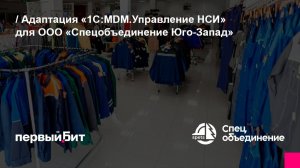 Адаптация «1С:MDM.Управление НСИ» для ООО «Спецобъединение Юго-Запад» — кейс Первый Бит