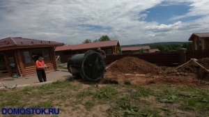 монтаж септика Евролос Био с дополнительными горловинами