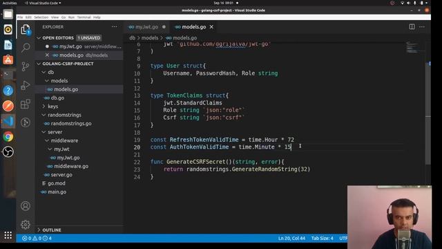 Golang Project Idea - CSRF Token Protection For API Security ??  PART - 5 #csrf-go