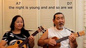 Blue Hawaii - Ukulele Play Along - with Lyrics and Chords On Screen