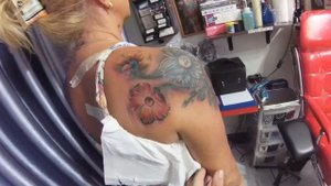 Обновления цвета старой татуировки,  Updating tattoo colors, and adding new colors