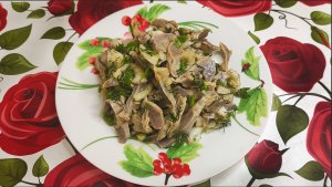 Холодный шашлык из куриных желудков. Мясная закуска