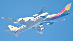 Вот это встреча. Ил-96 и Боинг 747 в одном кадре - шанс снять один из миллиона.