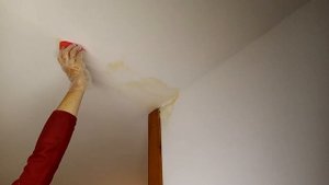 Удалить пятна с потолка просто.