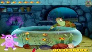 Игра Лунтик.  Математика.  Порядок в аквариуме .