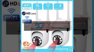 1005004790436129 3MP PTZ Surveillance Cameras HD 1080P 5G WiFi IP Camera Full Color Nig