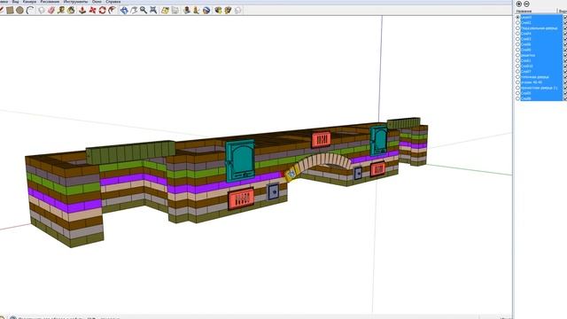 Как работать со слоями в SketchUp? Вы получили проект печи,как посмотреть порядовку? смотреть онлайн