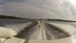 Waterskiing on Badger Lake. Catamaran Park