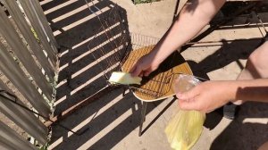 Жарим маринованные кабачки на мангале