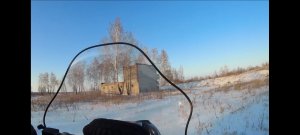 Поездка на старое стрельбище на снегоходе Тайга Патруль 550.