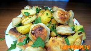 Жаркое из пельменей и картофеля. Оригинальный рецепт