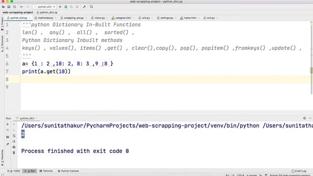 Dictionary Methods and Functions in Python In HINDI | Python Dictionary Tutorial in Hindi