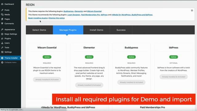 WordPress Social Network Theme Demo Import - Facebook Like Website in Minutes - Reign BuddyPress смотреть онлайн