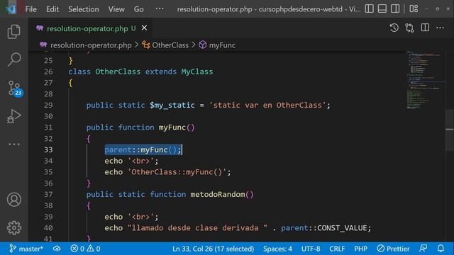 Miembros Estaticos En PHP-Scope Resolution Operador En PHP-self:: En PHP Vs Static:: En PHP(parte 4