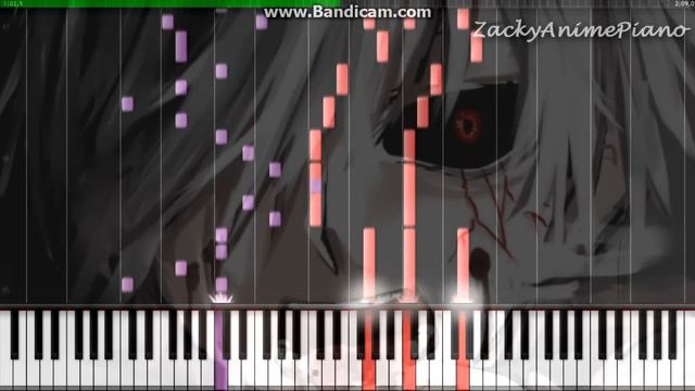 Tokyo Ghoul Season 2 ED - Kisetsu wa Tsugitsugi Shindeiku (Synthesia) (Piano) (ZackyAnimePiano) смотреть онлайн