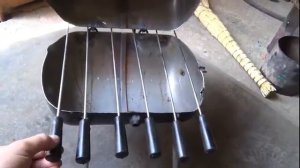 мангал  из фреонового баллона