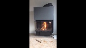 Каминная топка Экокамин ДЕЛЬТА - 1000 Первая растопка после монтажа