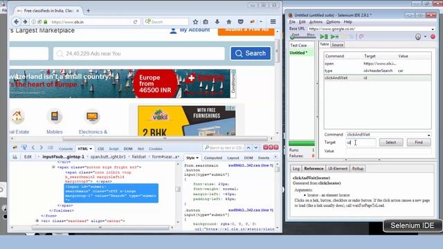 Work with Selenium IDE смотреть онлайн