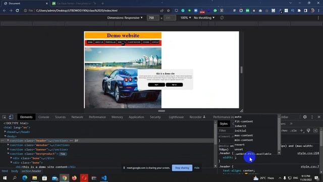 Class 20 | How To Make Website Responsive Using CSS Media Queries |LITBDWDD1906|