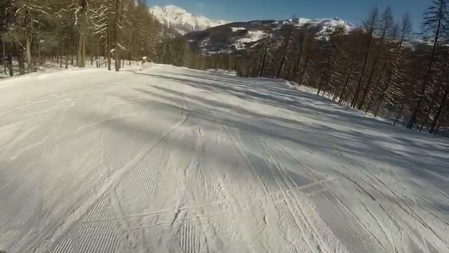 Ski Run down to Clotes (Sauze D'Oulx) смотреть онлайн