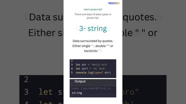 Data types in Javascript