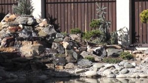 Пруд для купания на участке. Водоем на даче. Чистая прозрачная вода..mp4