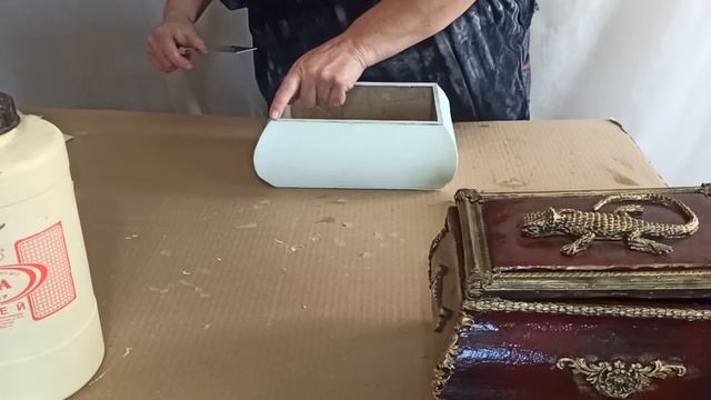 Малахитовая шкатулка из картона своими руками ЧАСТЬ 1 смотреть онлайн