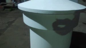 Съёмная конусная крышка на колодец из пенополистирола. Скорлупа утепления колодцев