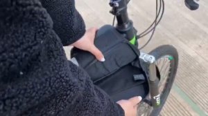 Велосумка WILD MAN для смартфона с Алиэкспресс.Двойная сумка для велосипеда на раму + чехол.